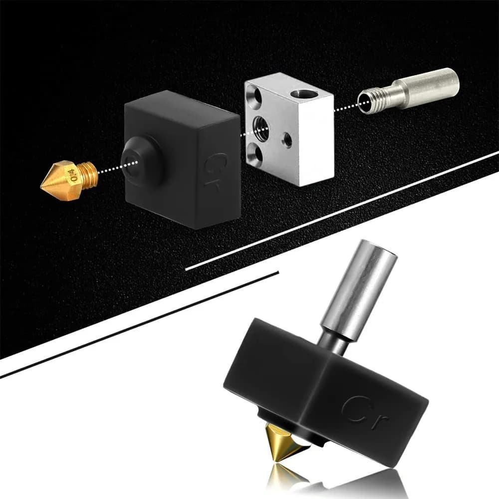 غطاء سيليكون رسمي من Creality لـ Ender 3/CR 10، غطاء سيليكون لرأس التسخين للطابعة ثلاثية الأبعاد، لـ Ender 3/3 Pro/3 V2, Ender 5/5 Plus/ 5 Pro - 4