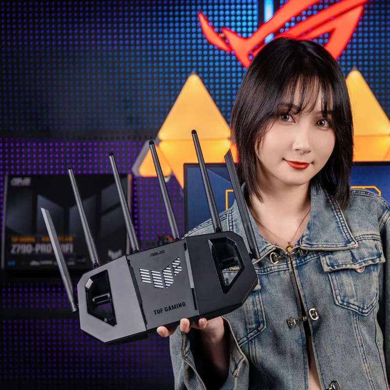 جهاز توجيه الألعاب ASUS WiFi7 TUF GAMING BE6500 جهاز توجيه ذكي للمنزل واي فاي توجيه عشوائي للمجموعات - 2