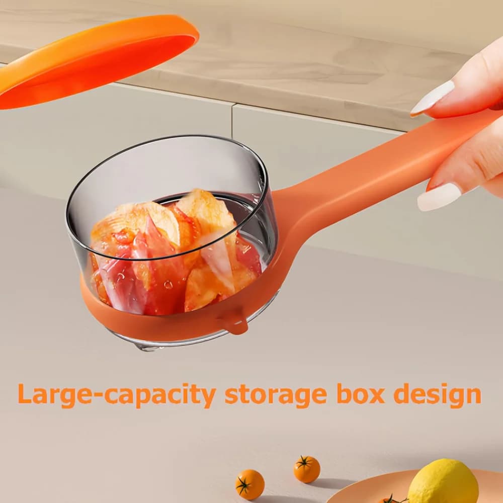 Peeler with storage box, fruit and vegetable peeler, double-sided stainless steel multi-functional peeler, suitable for kitchen - 3
