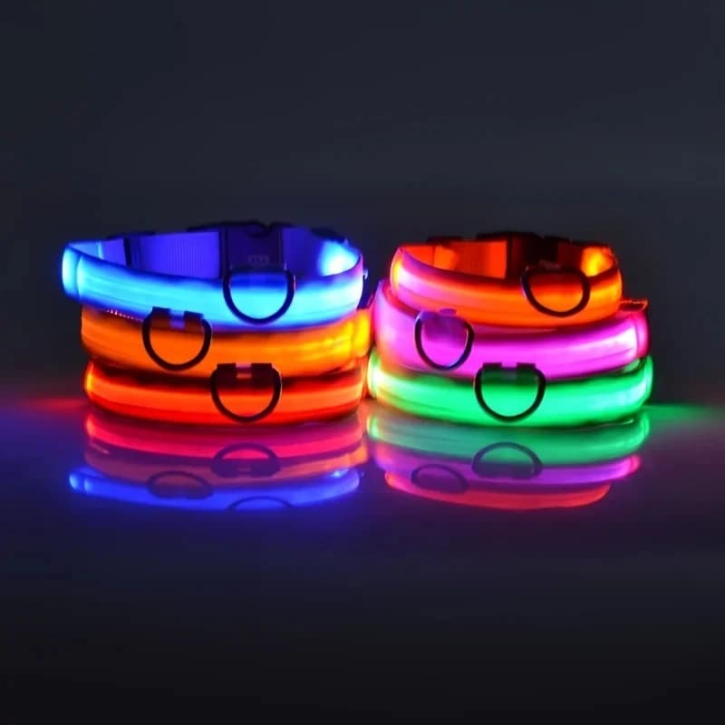 طوق مضيء LED قابل للتعديل طوق كلب مضيء USB قابل لإعادة الشحن وميض مضاد للفقدان/تجنب حوادث السيارات طوق كلاب منتجات الحيوانات الأليفة