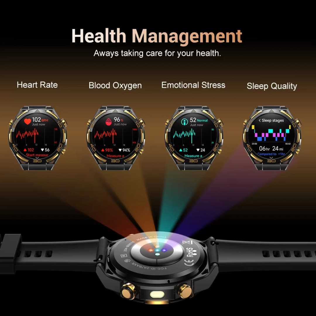 2025 Blackview W90 Pro Smartwatch 1.43"AMOLED Display Blood GPS Trace Oxygen,Bluetooth Calling,Heart Rate Monitor Smartwatch Men - 5