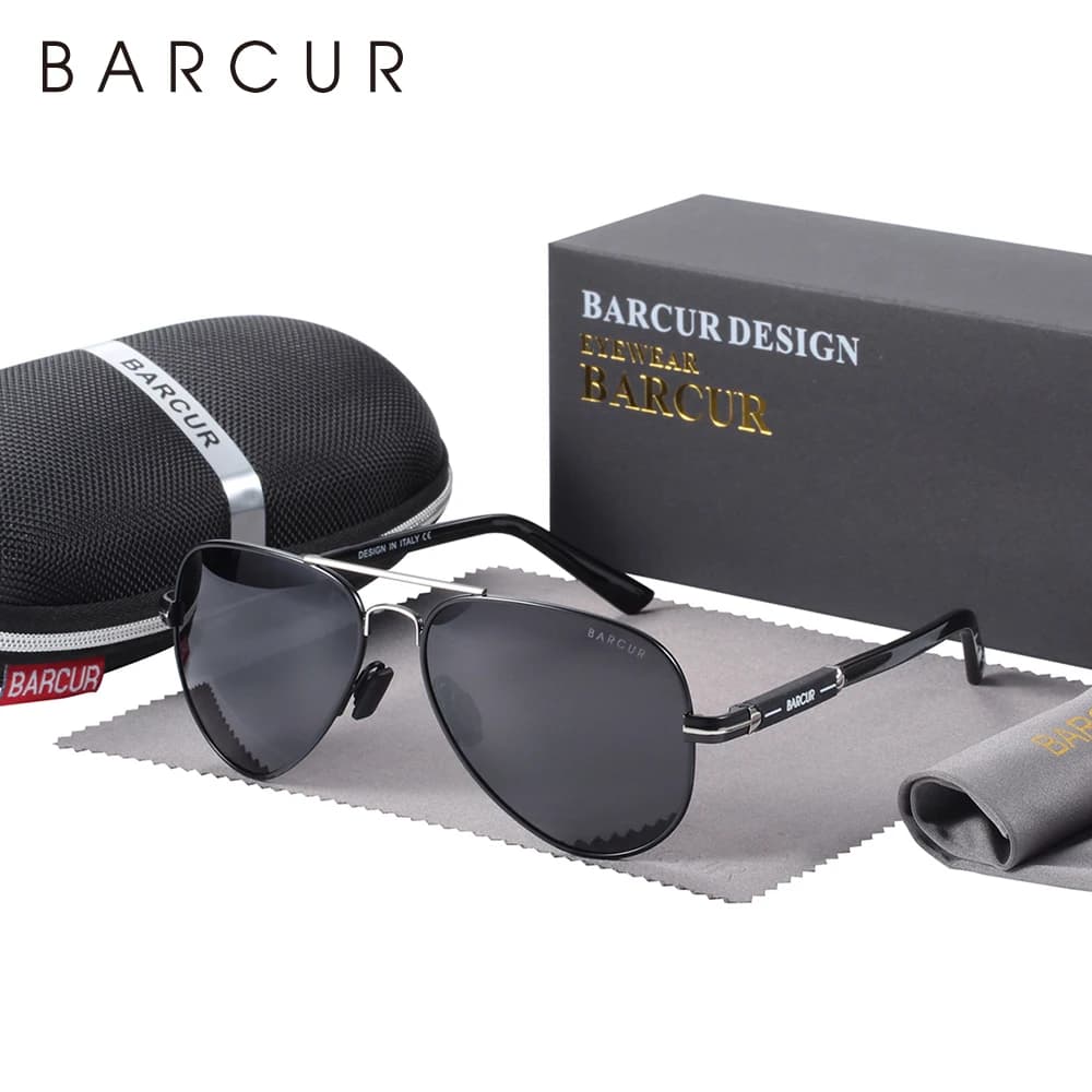 BARCUR Polarized Mens Sunglasses Pilot Sun Glasses for Men accessories Driving Fishing Hiking Eyewear Oculos Gafas De Sol - 6