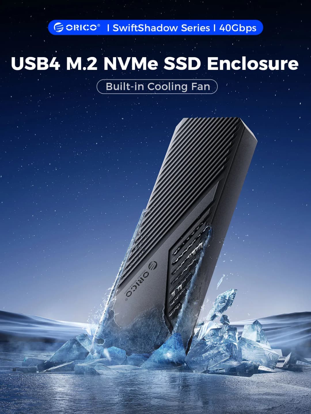 ORICO USB4 40Gbps Enclosure 8TB PCIe4.0 NVME Enclosure (Aluminum), Thunderbolt 3/4 Compatible for mac mini iMac - 3