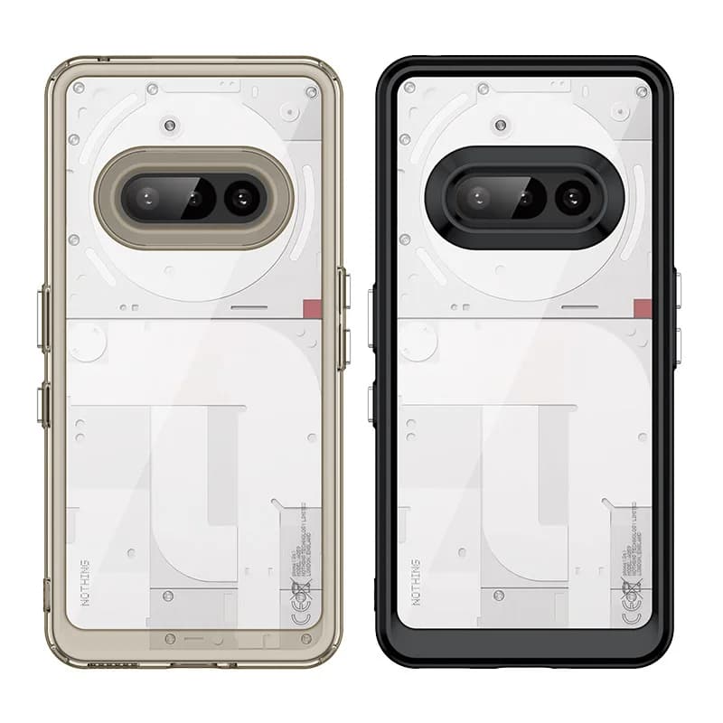 غطاء خلفي شفاف غير لامع مع وسادة هوائية مقاومة للصدمات لهاتف Nothing Phone 3A A059، إطار سيليكون لهاتف Nothing Phone 3A 5G