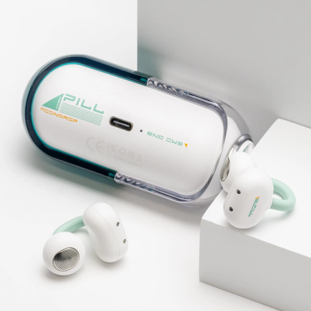 MOONDROP PILL Music Capsule OWS Ear Hook Wireless Earbuds Bluetooth 6.0 AI Intelligent Noise Reduction TWS Ear-clip Earphones - 6