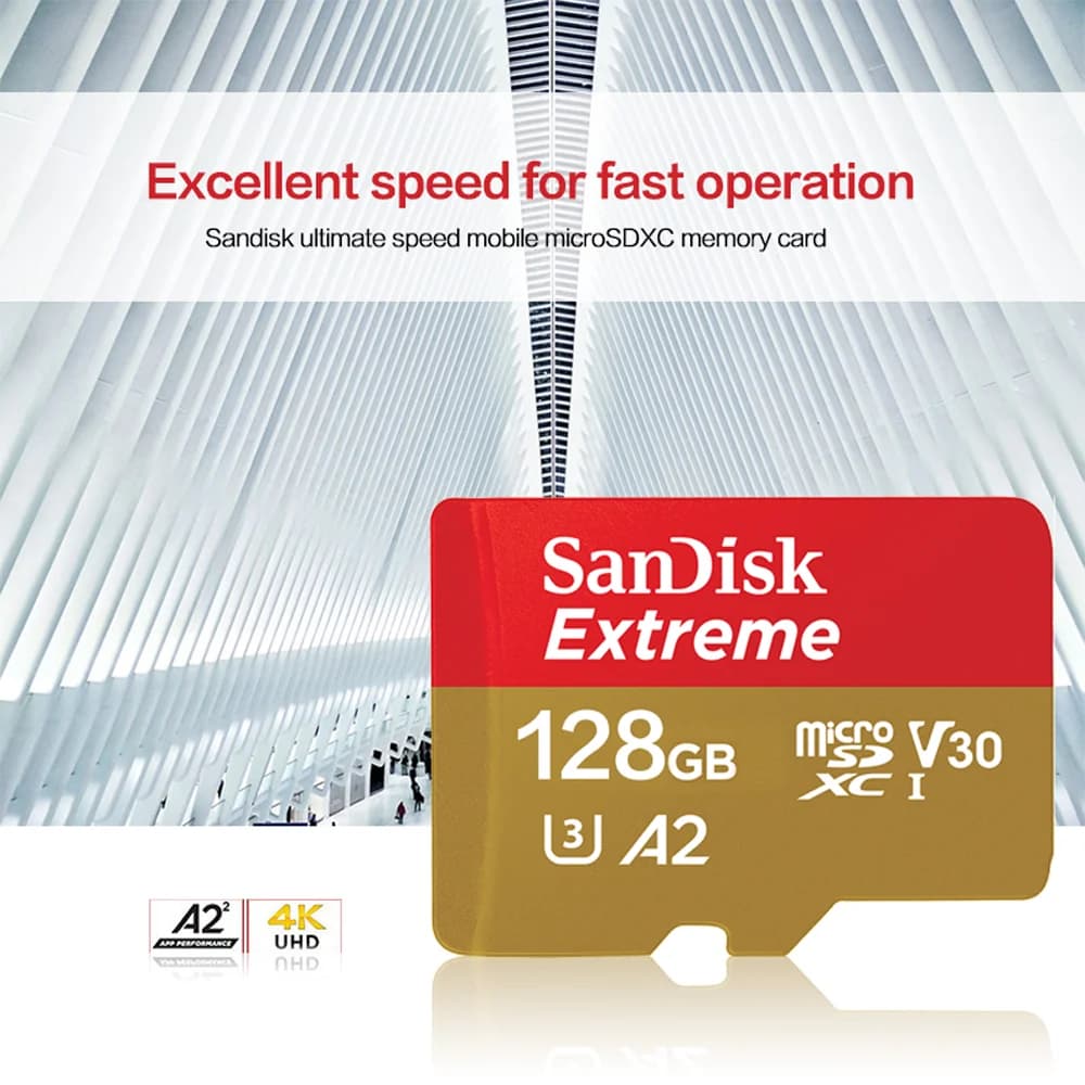 SanDisk Extreme Micro SD Card Memory Card 128GB 64GB 256GB 512GB 1T SDXC V30 A2 U3 4K TF for Camera Steam Deck Switch Rog Ally - 2