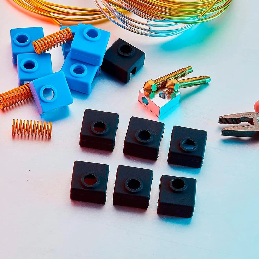 غطاء سيليكون رسمي من Creality لـ Ender 3/CR 10، غطاء سيليكون لرأس التسخين للطابعة ثلاثية الأبعاد، لـ Ender 3/3 Pro/3 V2, Ender 5/5 Plus/ 5 Pro - 5