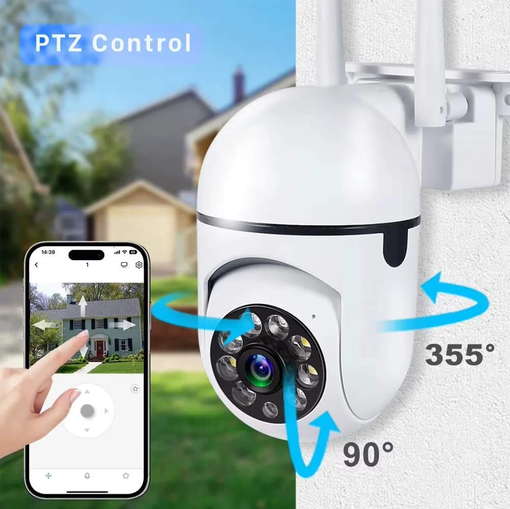 كاميرا لاسلكية بتقنية WiFi بدقة 1080P HD، إصدار ممتاز، داخلية وخارجية بزاوية 360 درجة - 3
