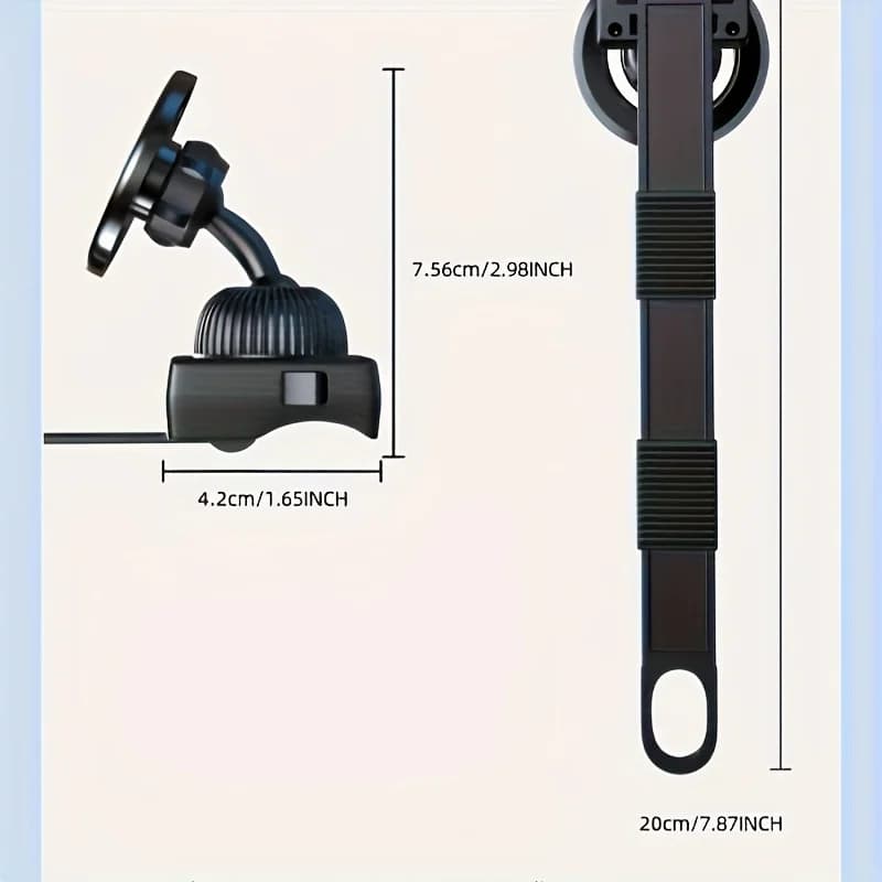 حامل هاتف مغناطيسي لعجلة القيادة، حامل سيارة دوار 360 درجة، بدون لاصق، حامل ملاحة GPS، متوافق مع iPhone - 6