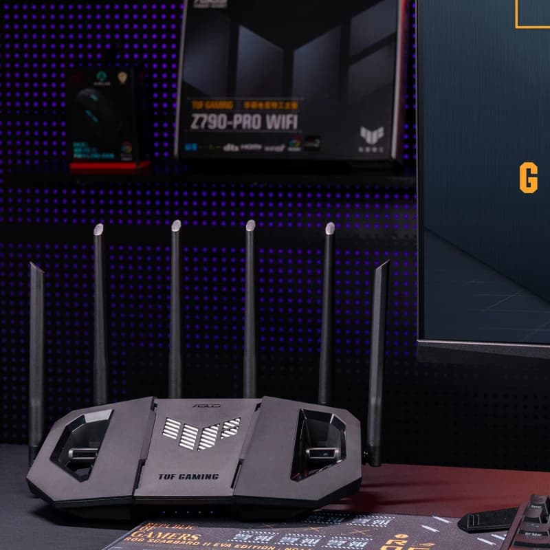 جهاز توجيه الألعاب ASUS WiFi7 TUF GAMING BE6500 جهاز توجيه ذكي للمنزل واي فاي توجيه عشوائي للمجموعات - 3