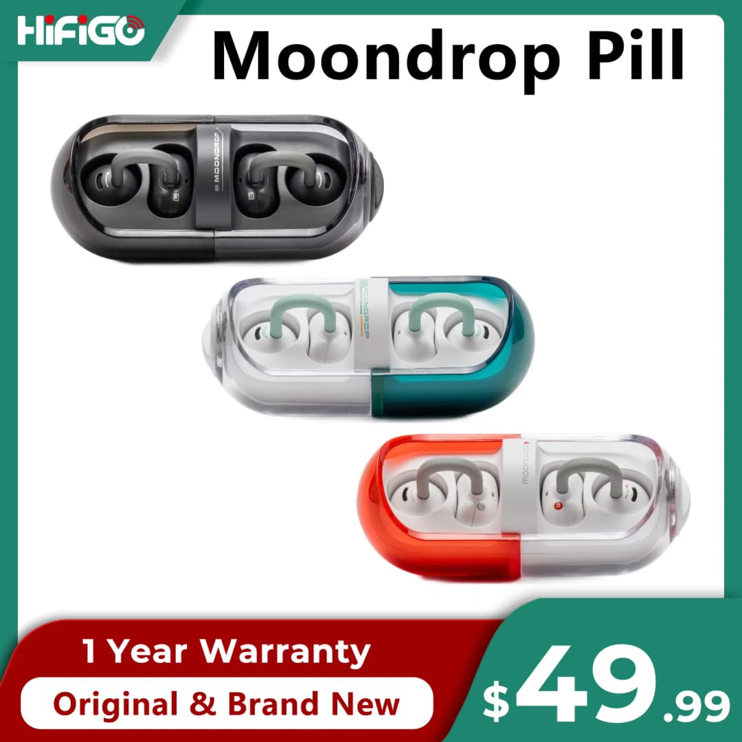 سماعات أذن MOONDROP PILL، كبسولة موسيقى، OWS، خطاف أذن، بلوتوث 6.0، تقليل الضوضاء الذكي AI، TWS