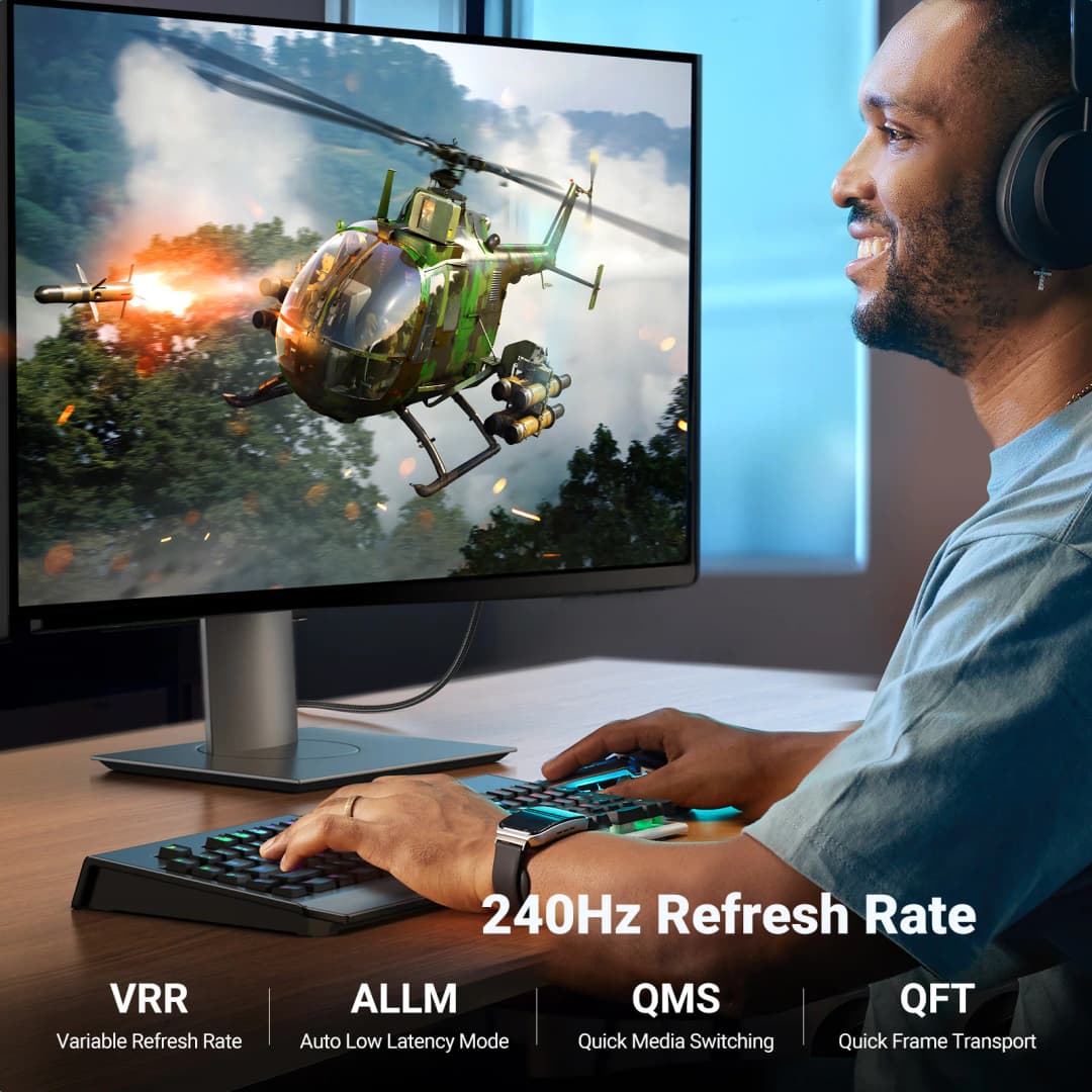 كابل HDMI متوافق مع 8K/60Hz لأجهزة التلفاز وشاومي بوكس والمقسمات والمحولات وأجهزة الكمبيوتر والكمبيوتر المحمول والشاشات - 4