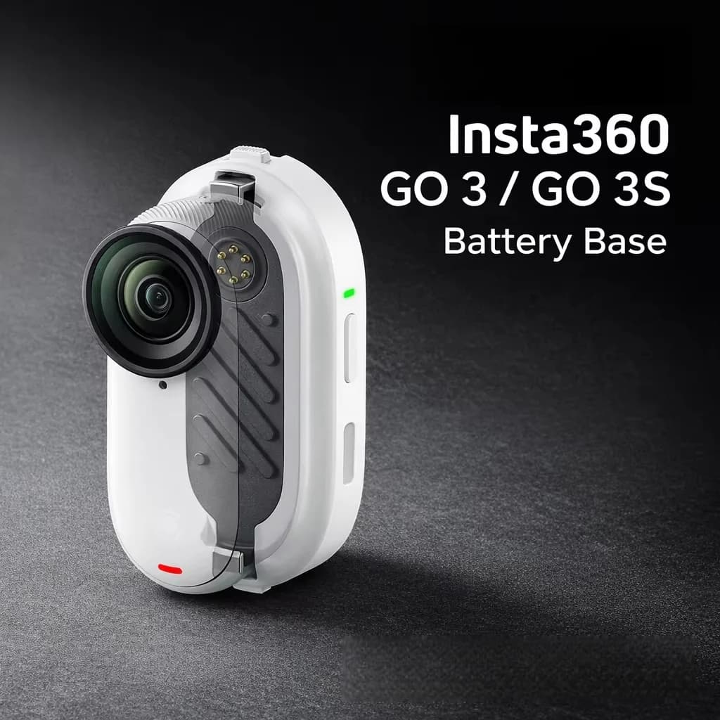 إكسسوار رسمي لقاعدة بطارية Insta360 GO 3 / GO 3S، علبة شحن مزدوجة، شحن سريع 80% في 20 دقيقة