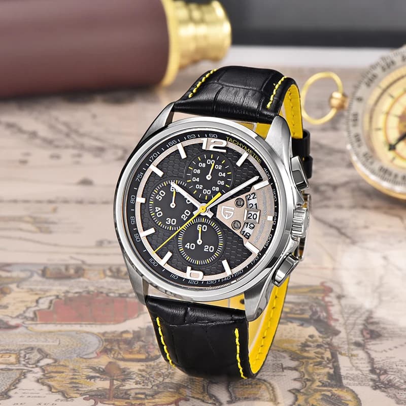 ساعات رجالية فاخرة من ماركة PAGANI DESIGN ساعة يد رياضية أنيقة كرونوغراف كوارتز مقاومة للماء للرجال - 4