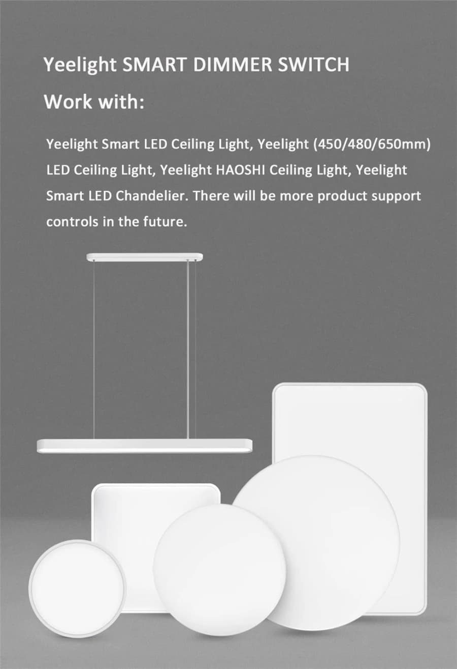 مفتاح دايمر لاسلكي ذكي من Yeelight، جهاز تحكم ذكي في التعتيم متصل بالبلوتوث مناسب لإضاءة Yeelight وتطبيق Mi Home - 5