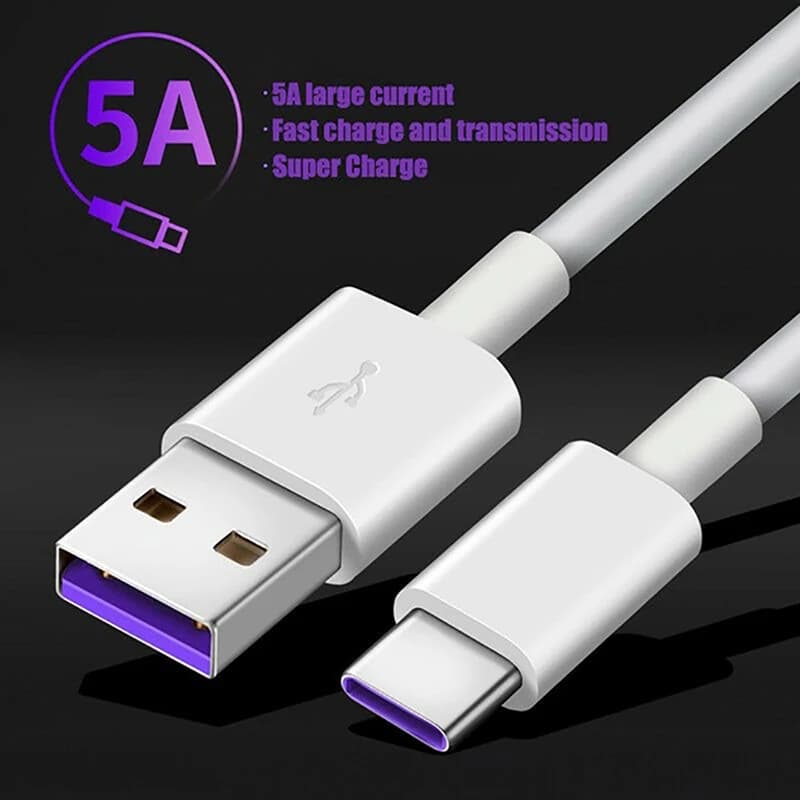 كابل مايكرو USB 5A، سلك شحن سريع للهواتف، كابل type-c لXiaomi Redmi وسامسونج وأندرويد، كابل بيانات مايكرو USB - 3