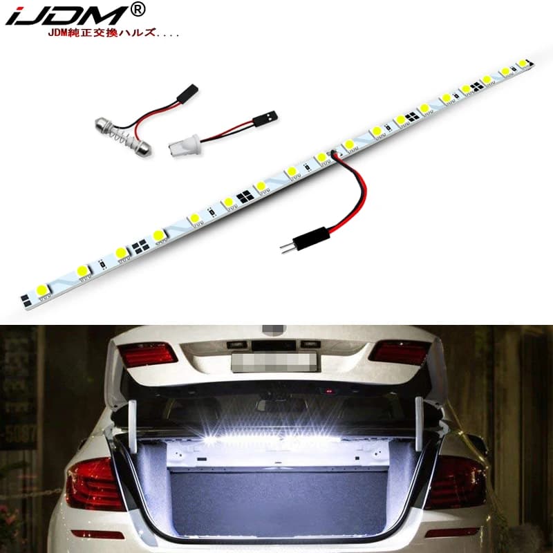 1 قطعة شريط إضاءة LED T10 W5W لمنطقة صندوق السيارة أو الإضاءة الداخلية، لسيارات أودي وبي إم دبليو وكاديلاك وشفروليه ومازدا وفورد وهوندا