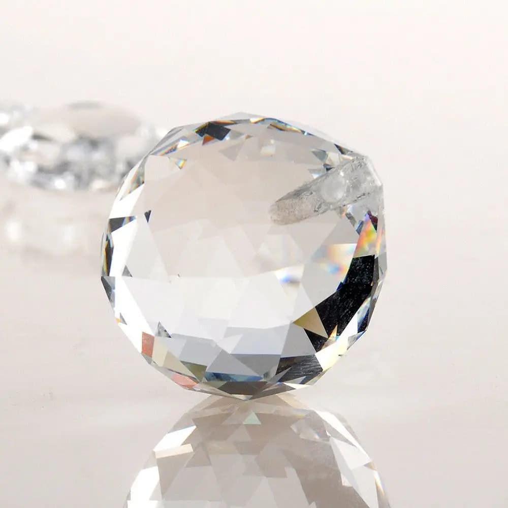 2/3/4/5/6cm Clear Glass Crystals For Chandeliers Faceted Hanging Ball Crystal Drops For Chandelier Parts For Home Decoration - 5
