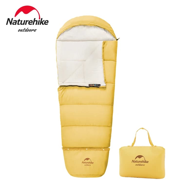 كيس نوم للأطفال من Naturehike قابل للوصل مناسب للتخييم والمشي لمسافات طويلة دافئ على شكل مومياء