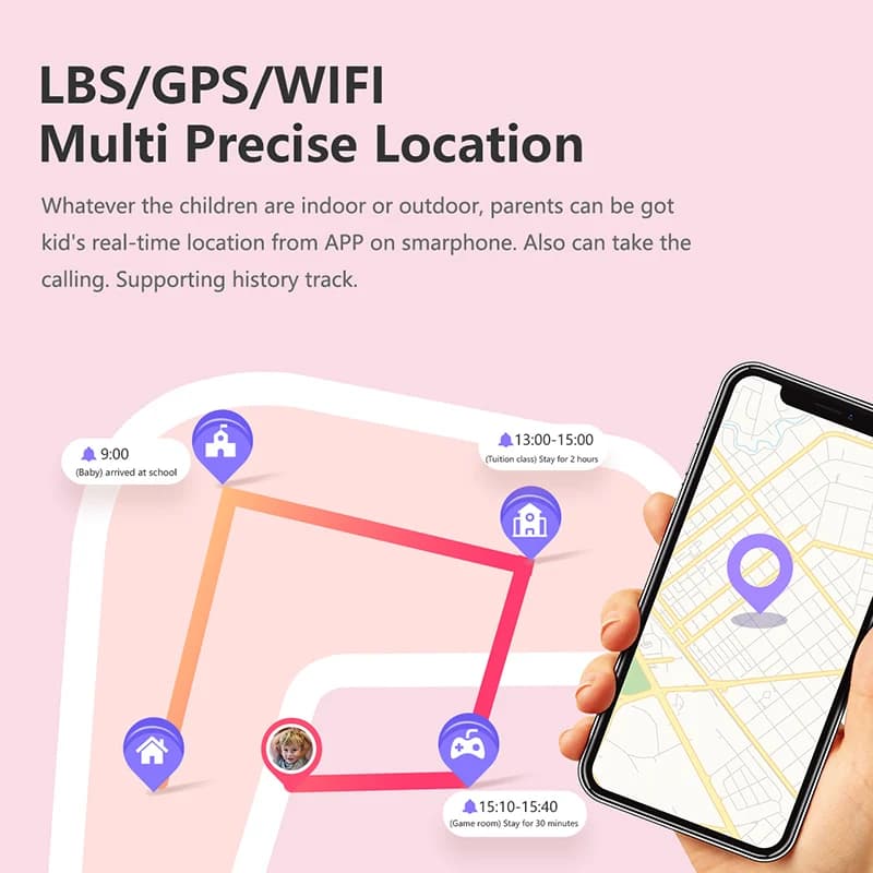 LT21 4G ساعة ذكية للأطفال لتحديد المواقع واي فاي مكالمة فيديو SOS IP67 مقاوم للماء الطفل Smartwatch شاشة كاميرا تعقب الموقع ساعة الهاتف - 4