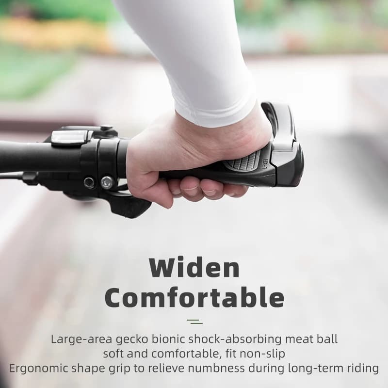 ROCKBROS Bicycle Grips MTB Mountain Bike Handlebar Grips Horns Shofar Vice Handle Bike Grips Shockproof Rubber Cycling Grips - 5