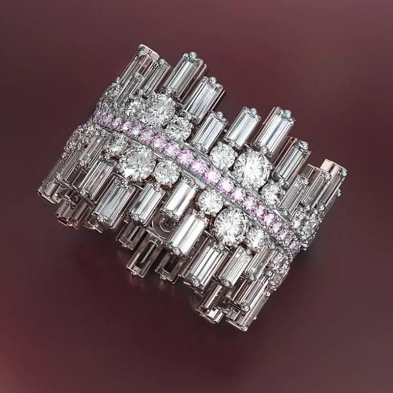 Huitan Luxury Irregularity Shape Love Ring for Women Micro Paved Round Square Cubic Zirconia Wedding Engage Ring Trendy Jewelry - 3