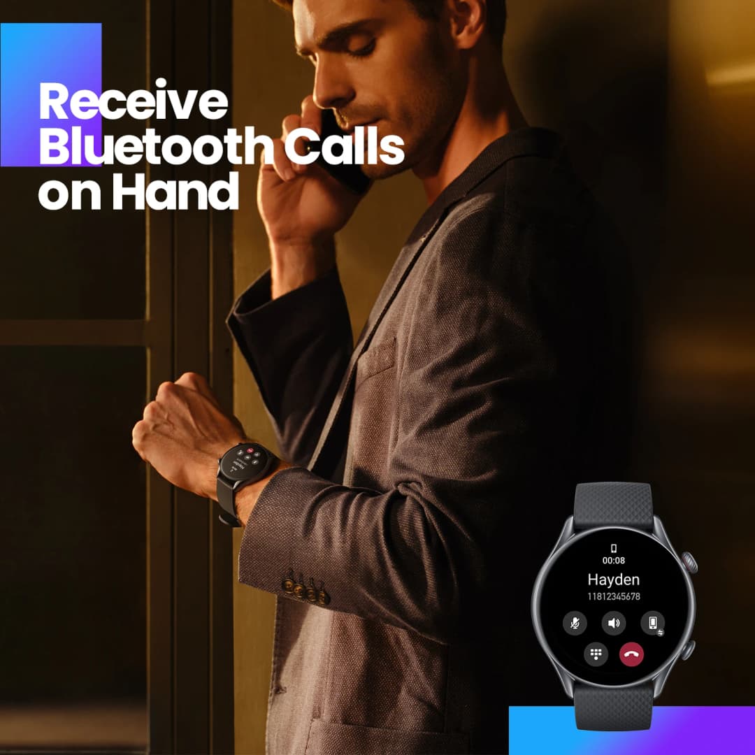 ساعة Amazfit GTR 3 Pro GTR3 Pro GTR-3 Pro الذكية بشاشة AMOLED مقاس 46 ملم ونظام Zepp OS وتطبيق وبطارية تدوم 12 يومًا وأكثر من 150 وضعًا رياضيًا - 4