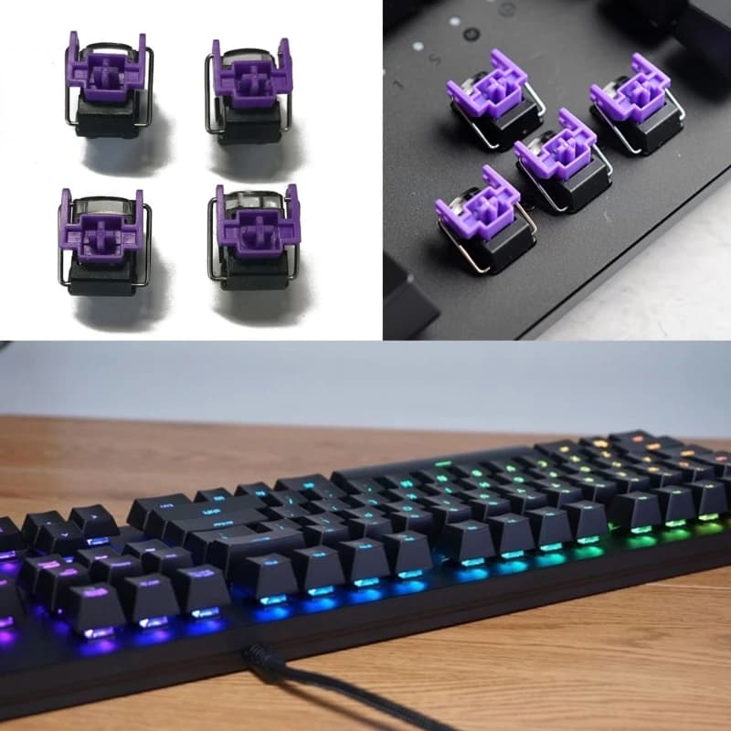 مفاتيح Razer بنفسجية بصرية استبدال ساخن لـ Razer Huntsman Elite لوحة مفاتيح ميكانيكية للألعاب 4 قطع - 2
