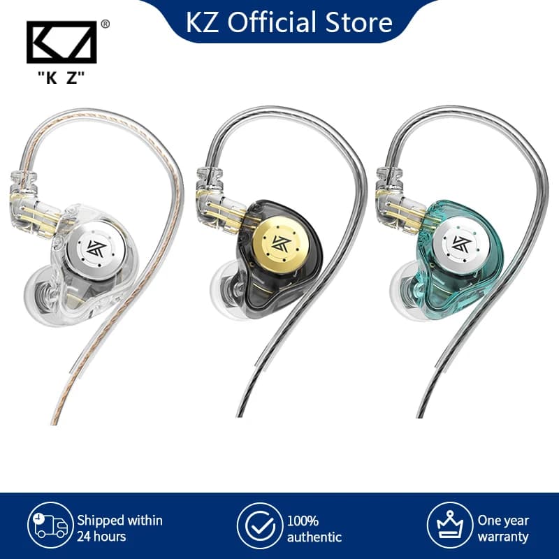 سماعات KZ EDX برو باس داخل الأذن مراقبة سماعات الرأس الرياضية إلغاء الضوضاء HIFI سماعة وصول جديد!