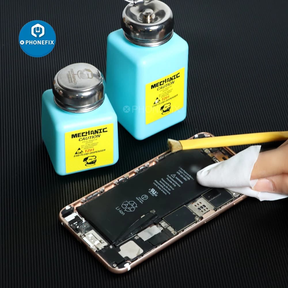 زجاجة كحول MECHANIC سعة 180 مل حاوية سائل بلاستيكية لإصلاح iPhone وتنظيف اللوحة الأم موزعات سوائل ESD أدوات ميكانيكية - 6