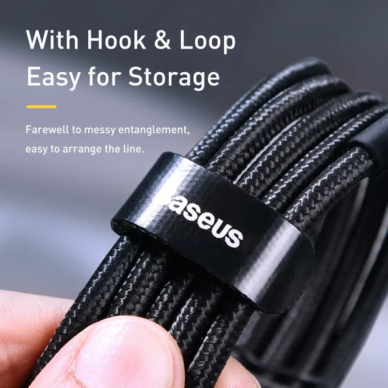 كابل Baseus 100 واط USB C إلى USB Type C لماك بوك برو شحن سريع 4.0 شحن فائق السرعة لهاتف آيفون 17 و16 و15 برو ماكس - 6