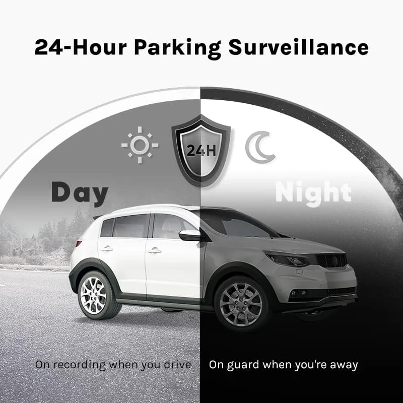 كاميرا سيارة 70mai Dash Cam Pro Plus A500S بدقة 1944P مع نظام ADAS وGPS، كاميرا أمامية A500S بزاوية رؤية 140 درجة، مسجل قيادة مع دعم وقوف السيارات لمدة 24 ساعة وكاميرا داخلية خلفية - 4