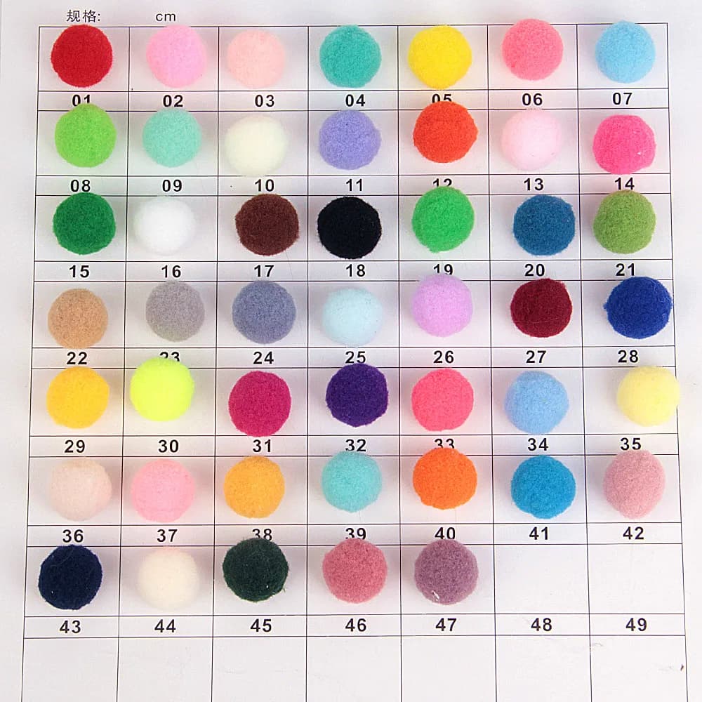 رقيق لينة Pompom 8 مللي متر 10 مللي متر 15 مللي متر 20 مللي متر 25 مللي متر 30 مللي متر أفخم Pompom DIY بها بنفسك ديكور المنزل لوازم الخياطة الحرف اليدوية 10 جرام - 4