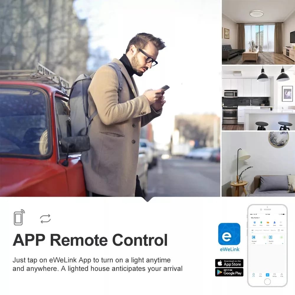 وحدة Itead SONOFF Basic R2 Mini DIY واي فاي مفتاح إضاءة تحكم عن بعد لاسلكي عبر التطبيق 220V مفاتيح كهربائية منزلية ذكية - 2