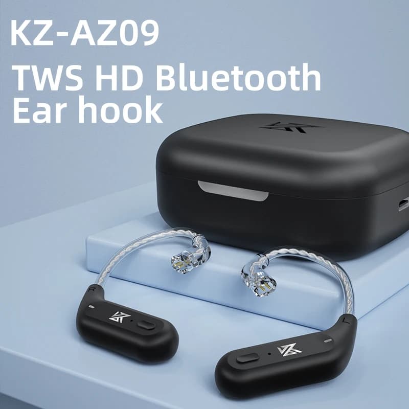 كيه زد إيه زد 09 كابل ترقية لاسلكي متوافق مع بلوتوث 5.2 HIFI خطاف أذن لاسلكي موصل C PIN مع علبة شحن - 6