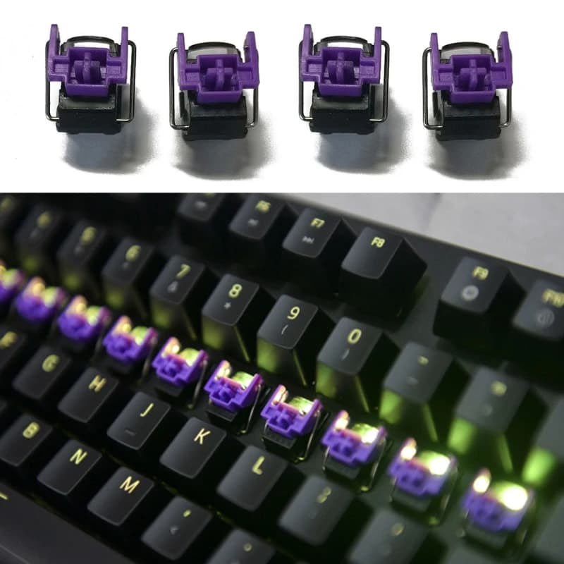 مفاتيح Razer بنفسجية بصرية استبدال ساخن لـ Razer Huntsman Elite لوحة مفاتيح ميكانيكية للألعاب 4 قطع - 3
