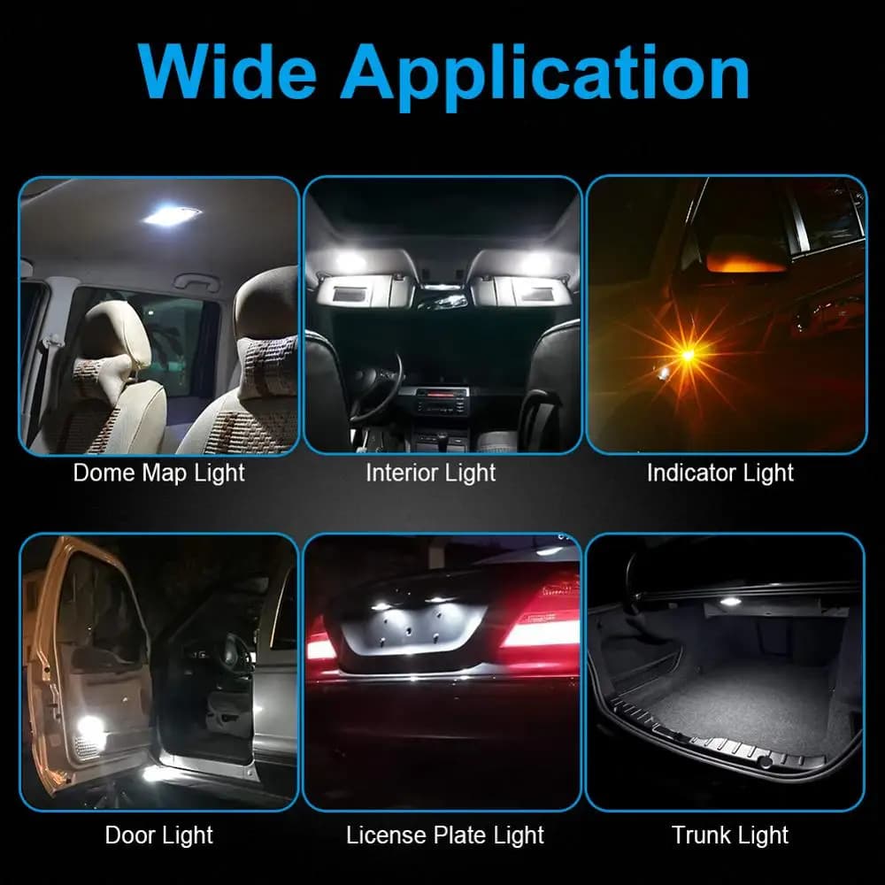 لمبة LED NAO W5W T10 للسيارة إضاءة داخلية تلقائية 3030 SMD 12V 24V مصباح إشارة جانبي للسيارات 168 194 إضاءة مساحات بيضاء - 6