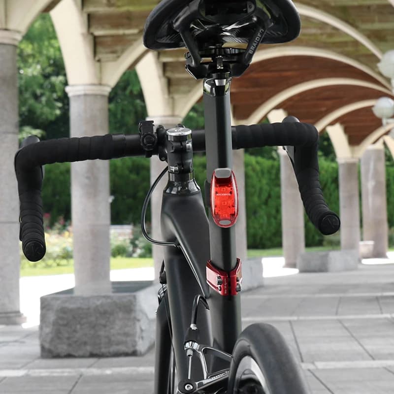 ضوء خلفي للدراجة ROCKBROS Mini MTB، ضوء تحذيري للخوذة، ضوء حقيبة خلفية، ضوء محمول للجري، إكسسوارات دراجات - 3