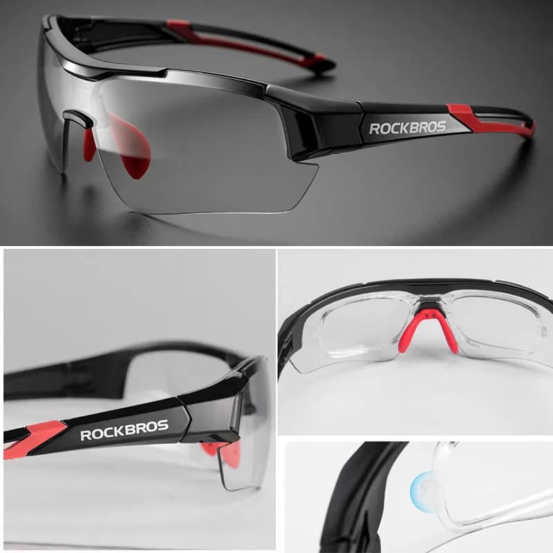 نظارات ركوب الدراجات الفوتوكرومية من ROCKBROS نظارات شمسية رياضية خارجية للدراجات نظارات تغير اللون نظارات واقية للدراجات الجبلية والطرق نظارات ركوب الدراجات - 3