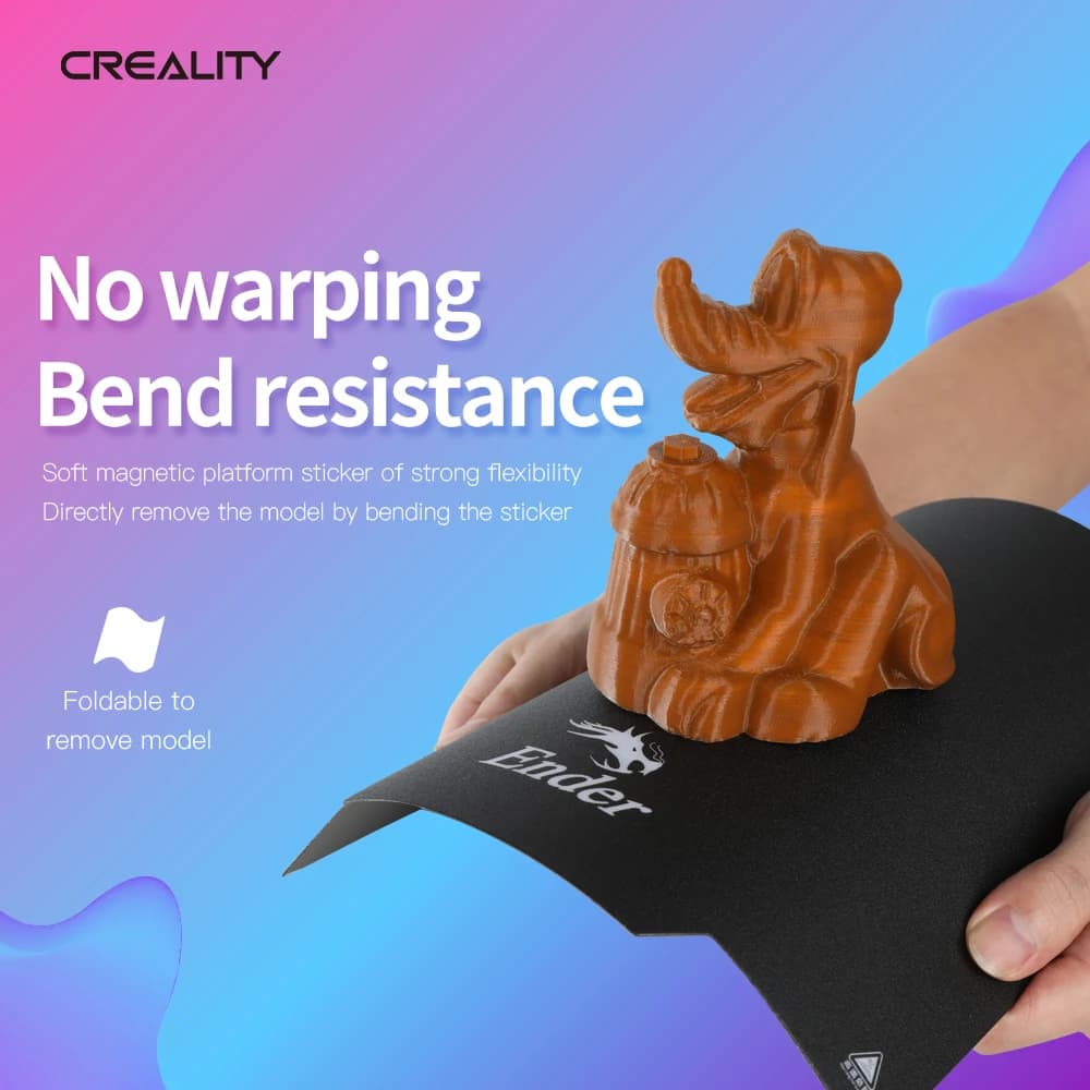 مجموعة منصة طباعة غطاء سرير ساخن سطح بناء قابل للإزالة مغناطيسي مرن للغاية رسمي من Creality Ender 3 - 3