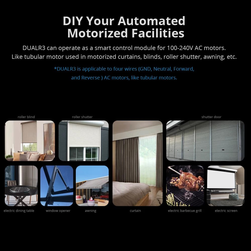 سونوف DUALR3 / DUALR3 لايت 2 عصابة ثنائي مرحل وحدة دي واي فاي ميني مفتاح ذكي قياس الطاقة تحكم عبر إي ويلينك أليكسا جوجل - 2