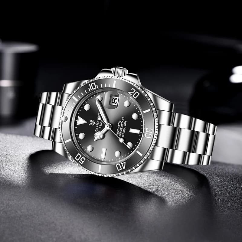2025 LIGE Watch Men Automatic Mechanical Tourbillon Clock Fashion Military Watches Men Stainless Steel 100ATM Waterproof Watches - 5