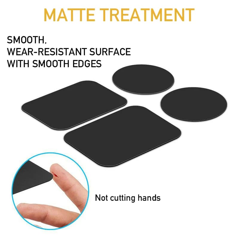 5PCS Car Phone Holder Metal Plate Magnetic Holder Round Square Sticker iron Sheet for Mobile Tablet Magnet Disk Desk Car Stand - 6