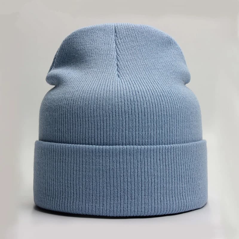 Solid Unisex Beanie Autumn Winter Wool Blends Soft Warm Knitted Cap Men Women SkullCap Hats Gorro Ski Caps 24 Colors Beanies - 3