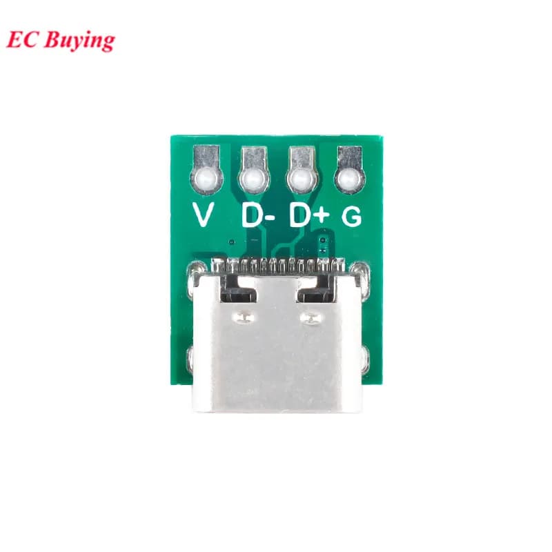 5 قطع TYPE-C USB3.1 16 دبوس أنثى إلى موصل Type C 2.54 ملم محول 16P اختبار لوحة PCB مقبس لنقل كابل سلك البيانات - 3