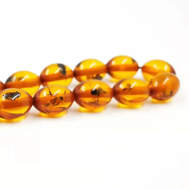 Misbaha Real Insect Rosary 33 Muslim Tasbih Ramadan Eid gift Islamic accseeories prayer beads Man's Misbaha 33 bead bracelet - 2