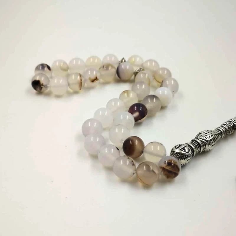 Natural agates stone Tasbih 33 66 99beads Islamic Luxurious rosary men Muslim misbaha gemstone prayer beads bracelets Eid gift - 6