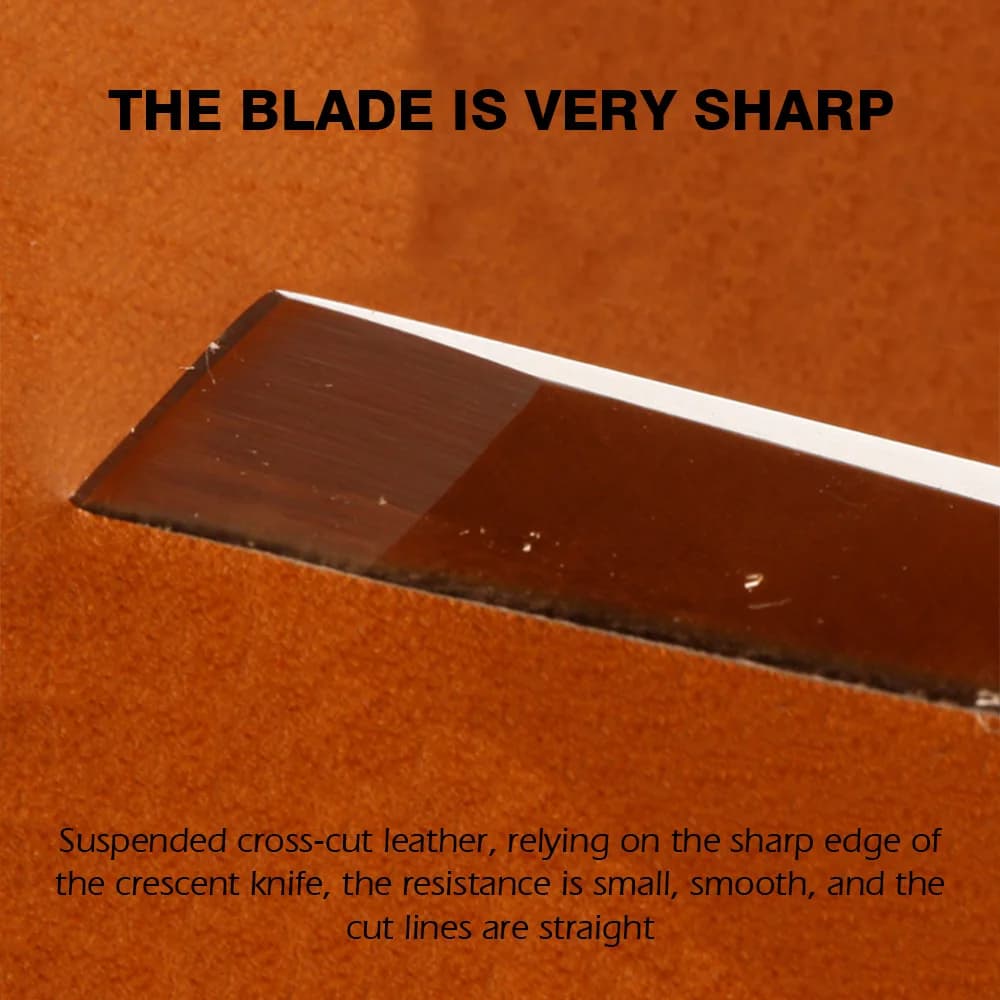 WUTA Professional Leather Craft Cutting Knife DIY Craft Knife Sharping Skiving Tool High Speed Steel Blade Right/Left Handed - 2