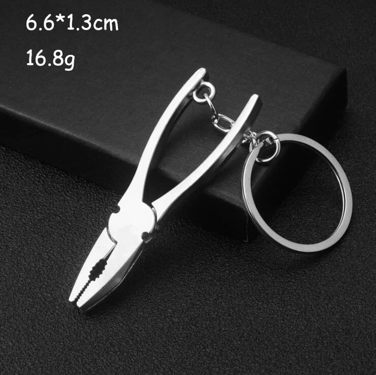 Keychains For Men Car Bag KeyRing Outdoor Combination Tool Portable Mini Utility Pocket Clasp Ruler Hammer Wrench Pliers Shovel - 5