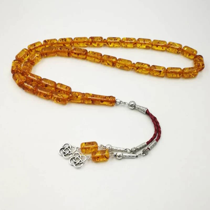 لون كهرمان رانتج سبحة جديد tasbih سبحة كهرمان مستكة مسبحة رجالي مع شرابة مميزه هدية ل عيد الاضحي أساور